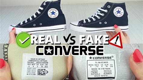 how to tell fake converse shoes|false converse vs real.